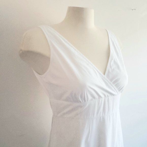 Esprit Sleeveless White Cotton Summer Dress - Picture 2 of 6